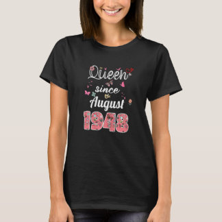 Phantastisch Seit August 1948 Blume 1948 August Bi T-Shirt