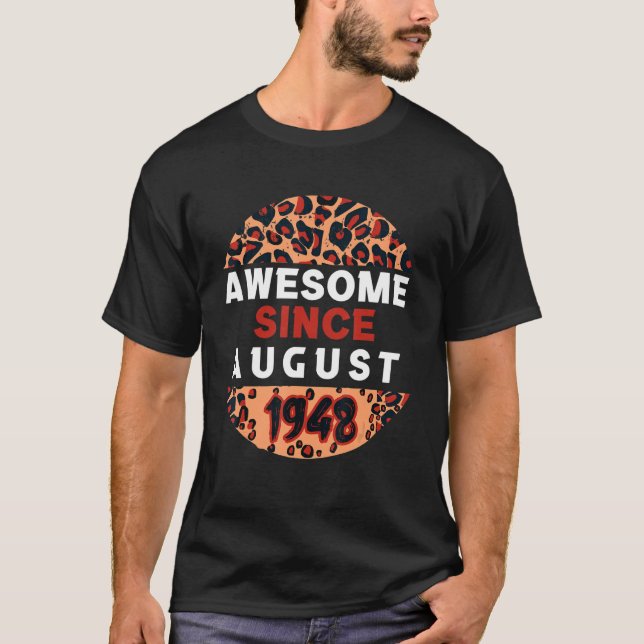 Phantastisch Seit August 1948 Leopard 1948 August  T-Shirt (Vorderseite)