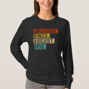 Phantastisch Seit August 1956 Vintag 66. Geburtsta T-Shirt