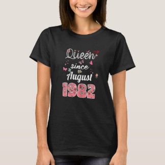 Phantastisch Seit August 1982 Blume 1982 August Bi T-Shirt
