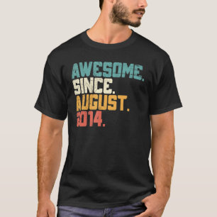 Phantastisch Seit August 2014 8. Geburtstag 8 Jahr T-Shirt