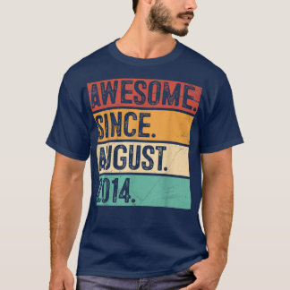 Phantastisch seit August 2014 8. Geburtstagsgesche T-Shirt