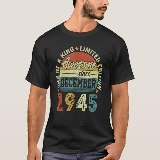 Phantastisch seit Dezember 1945 77 Jahre alt 77. G T-Shirt (Vorderseite)
