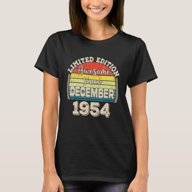 Phantastisch Seit Dezember 1954 Geboren im Dezembe T-Shirt (Vorderseite)
