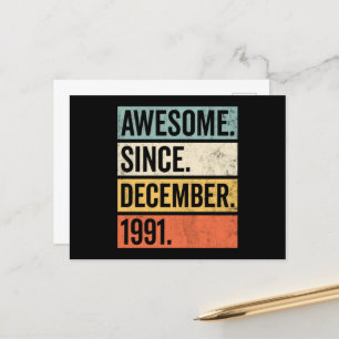 Phantastisch seit Dezember 1991 Geburtstag Postkarte