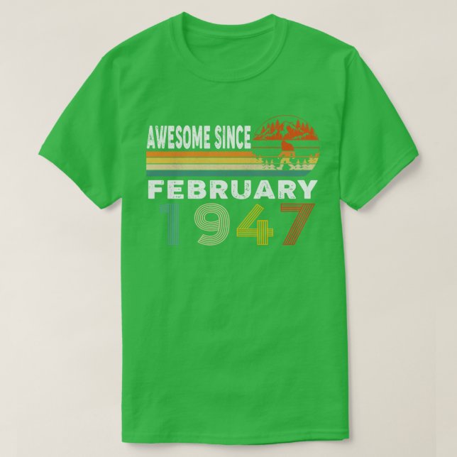 Phantastisch seit Februar 1947 T-Shirt (Design vorne)