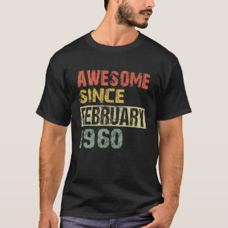 Phantastisch seit Februar 1960 62. Geburtstag T-Shirt