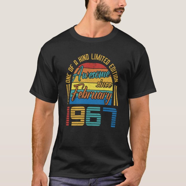 Phantastisch seit Februar 1967 56 Jahre alt 56. Ge T-Shirt (Vorderseite)