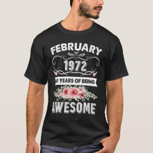 Phantastisch seit Februar 1972 50. Geburtstag 50 J T-Shirt
