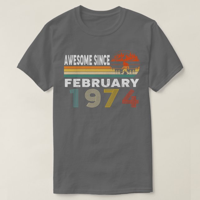Phantastisch seit Februar 1974 T-Shirt (Design vorne)