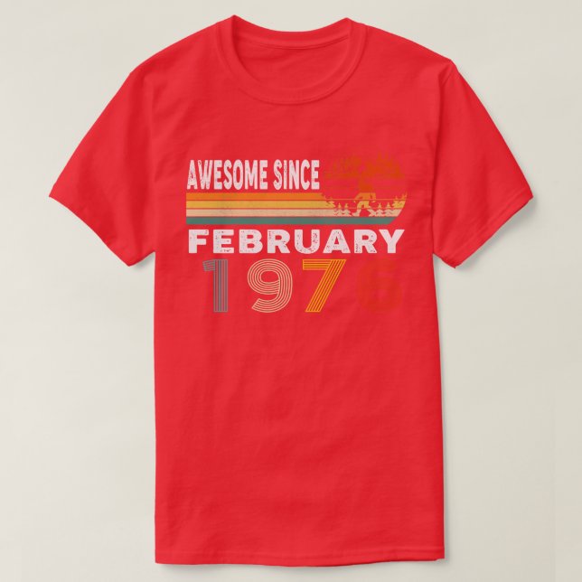Phantastisch seit Februar 1976 T-Shirt (Design vorne)