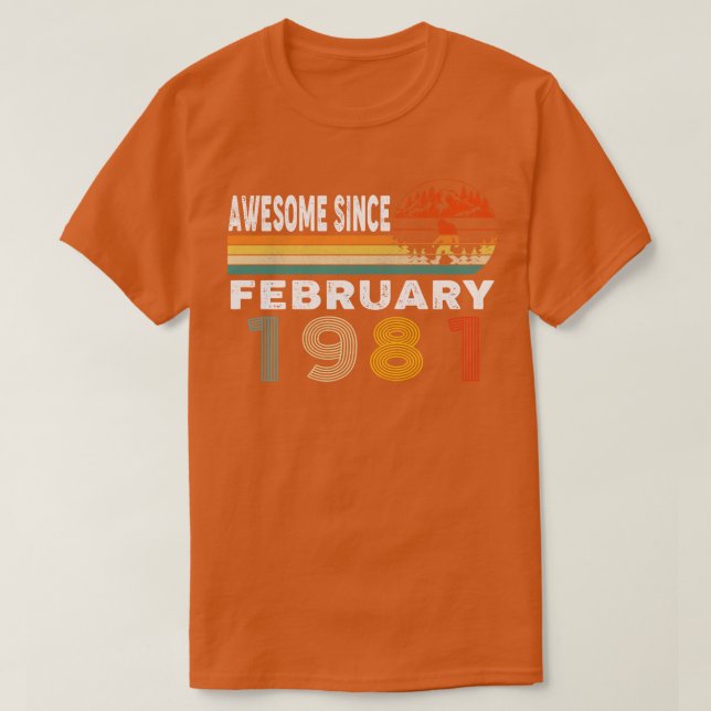 Phantastisch seit Februar 1981 T-Shirt (Design vorne)