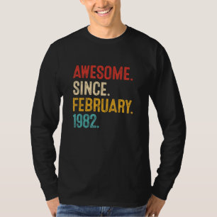 Phantastisch Seit Februar 1982 41. Geburtstag Retr T-Shirt