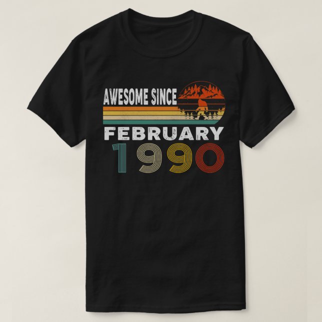 Phantastisch seit Februar 1990 T-Shirt (Design vorne)