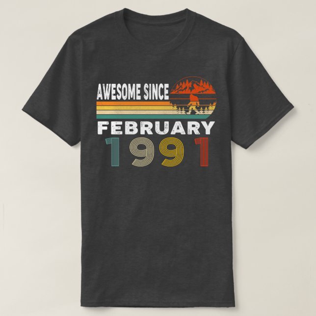 Phantastisch seit Februar 1991 T-Shirt (Design vorne)