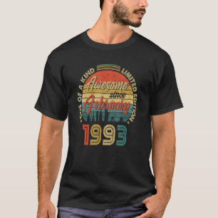 Phantastisch Seit Februar 1993 Vintag 29. Geburtst T-Shirt
