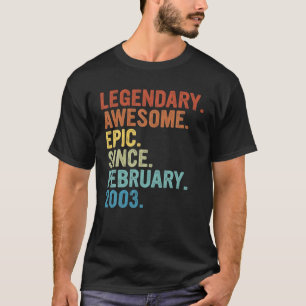 Phantastisch seit Februar 2003 20th Birthday Class T-Shirt
