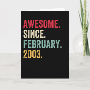 Phantastisch seit Februar 2003 Geburtstag Karte