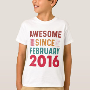 Phantastisch Seit Februar 2016 Vintag Geburtstag T-Shirt