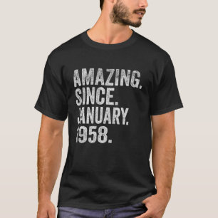 Phantastisch seit Januar 1958 65 Jahre alt 65 Jahr T-Shirt