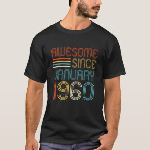 Phantastisch seit Januar 1960 62. Geburtstag Retro T-Shirt