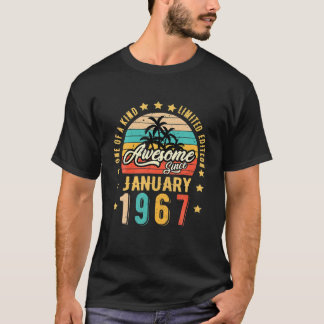 Phantastisch Seit Januar 1967 Vintag 55. Geburtsta T-Shirt