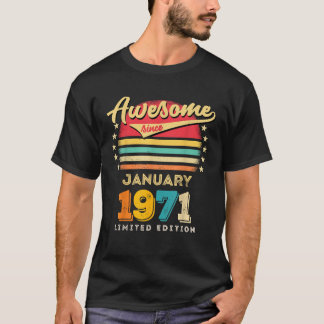 Phantastisch seit Januar 1971 Geburtstag T-Shirt