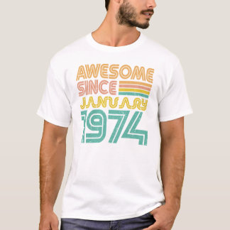 Phantastisch seit Januar 1974, Geburtstag T-Shirt