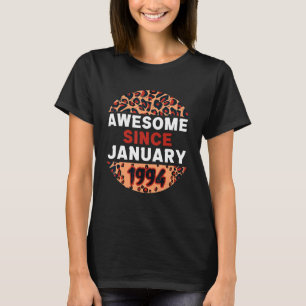 Phantastisch seit Januar 1994 Leopard Print Januar T-Shirt