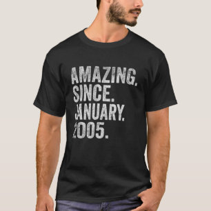 Phantastisch seit Januar 2005 18 Jahre alt 18 Jahr T-Shirt
