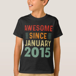 Phantastisch Seit Januar 2015 Vintager Geburtstag T-Shirt