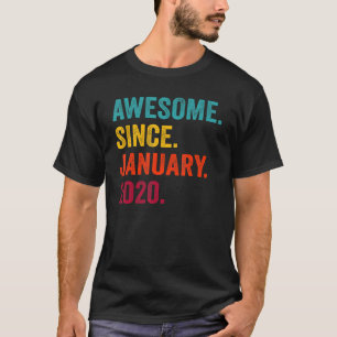 Phantastisch Seit Januar 2020 3. Geburtstag 3 Jahr T-Shirt