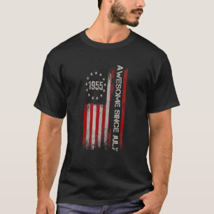 Phantastisch seit Juli 1955 Amerikanische Flagge 6 T-Shirt