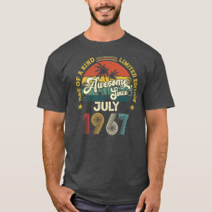 Phantastisch Seit Juli 1967 Vintag 55. Geburtstag  T-Shirt