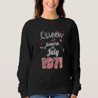 Phantastisch Seit Juli 1971 Blume 1971 Juli Geburt Sweatshirt