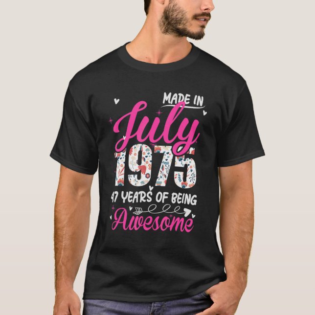 phantastisch seit Juli 1975 T-Shirt (Vorderseite)