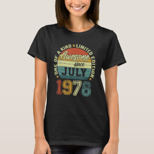 Phantastisch seit Juli 1978 44. Geburtstag 44 Jahr T-Shirt