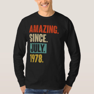 Phantastisch seit Juli 1978 44 Jahre 44. Geburtsta T-Shirt