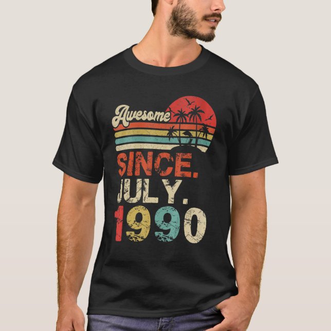 Phantastisch seit Juli 1990 32. Geburtstag T-Shirt (Vorderseite)