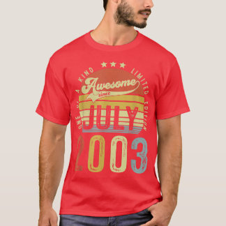 Phantastisch Seit Juli 2003 Vintag 19. Geburtstag  T-Shirt