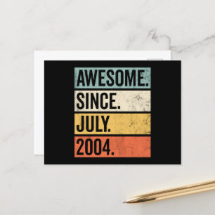 Phantastisch seit Juli 2004 Geburtstag Retro Postkarte