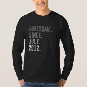 Phantastisch seit Juli 2012 Vintag 10. Geburtstag T-Shirt