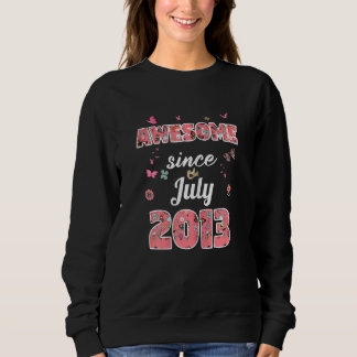 Phantastisch Seit Juli 2013 Blume 2013 Juli Geburt Sweatshirt