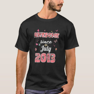 Phantastisch Seit Juli 2013 Blume 2013 Juli Geburt T-Shirt