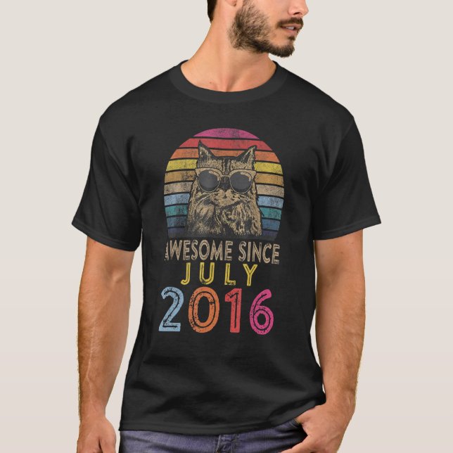 Phantastisch seit Juli 2016 7 Jahre alt 7. Geburts T-Shirt (Vorderseite)