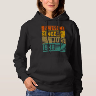 Phantastisch seit Juni 1948 Vintag 74. Männer und Hoodie