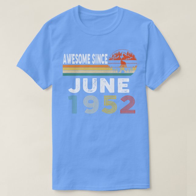 Phantastisch seit Juni 1952 T-Shirt (Design vorne)