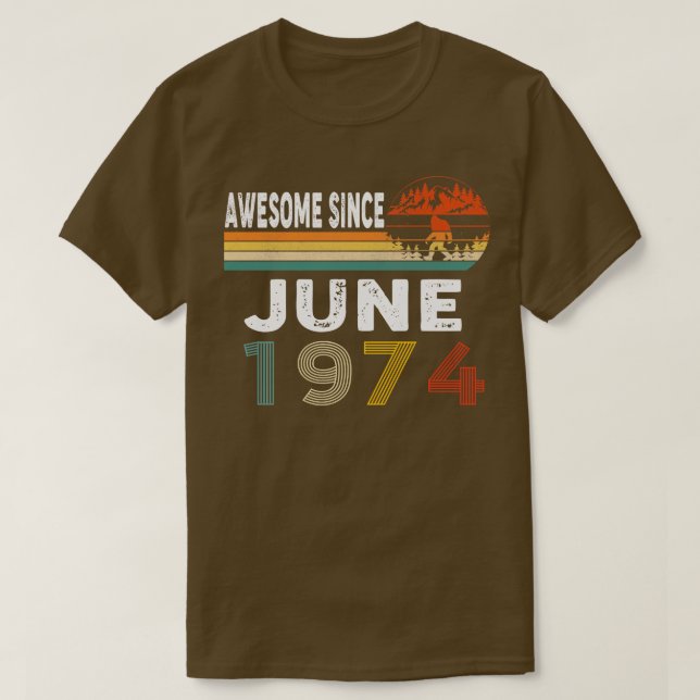 Phantastisch seit Juni 1974 T-Shirt (Design vorne)