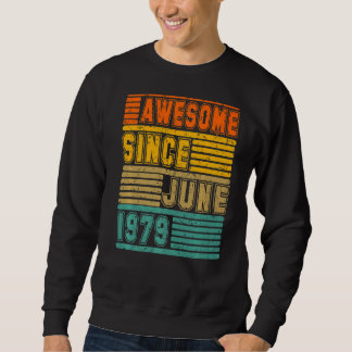 Phantastisch seit Juni 1979 Vintag 43. Männer und Sweatshirt
