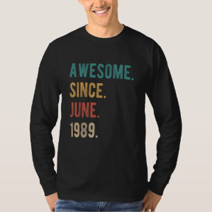 Phantastisch seit Juni 1989 33 Jahre alter Tag 33. T-Shirt